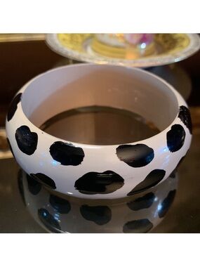 Chunky Cow Print Bangle Bracelet